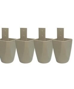 Kit com 4 Pés Plástico Jl Móveis - Branco