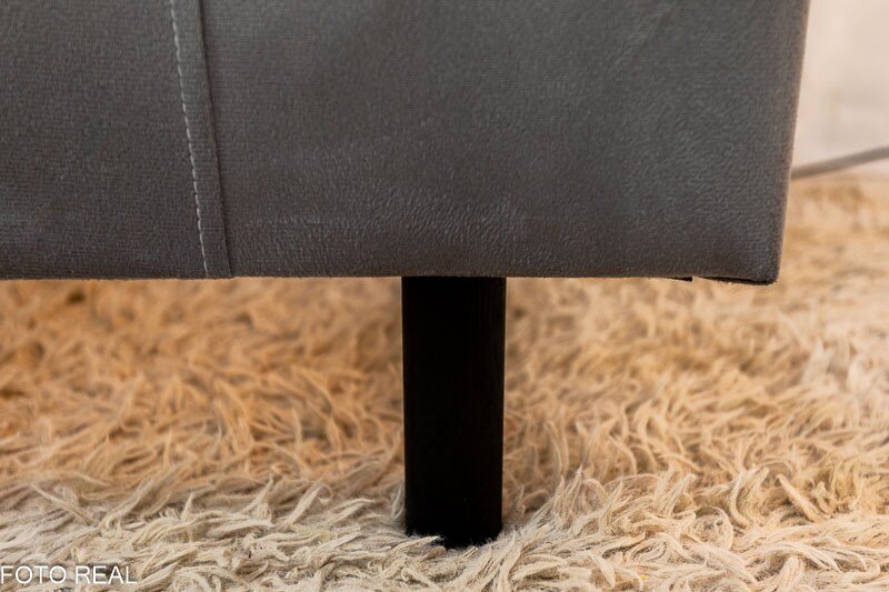 Cabeceira Casal Cintia Veludo Cinza Larg. 1.40m - Imagem 3