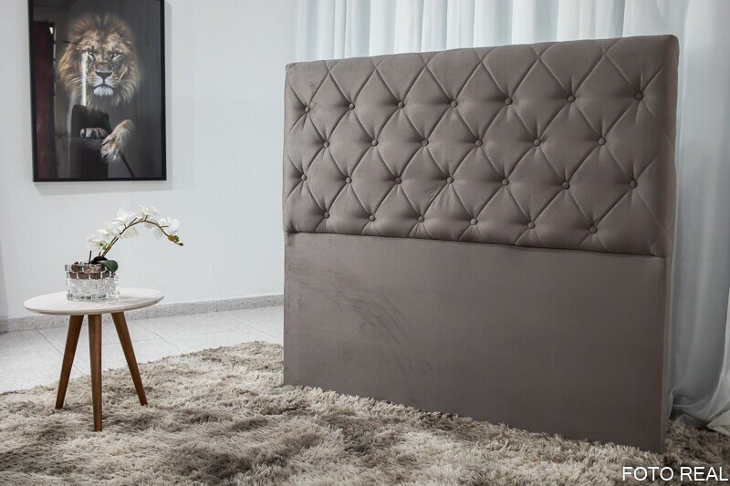 Cabeceira Casal Rio Sued Cinza Larg. 1.40m - Imagem 2