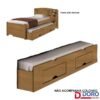 Cama Auxiliar Solteiro 2 Gavetas Cinamomo D Doro