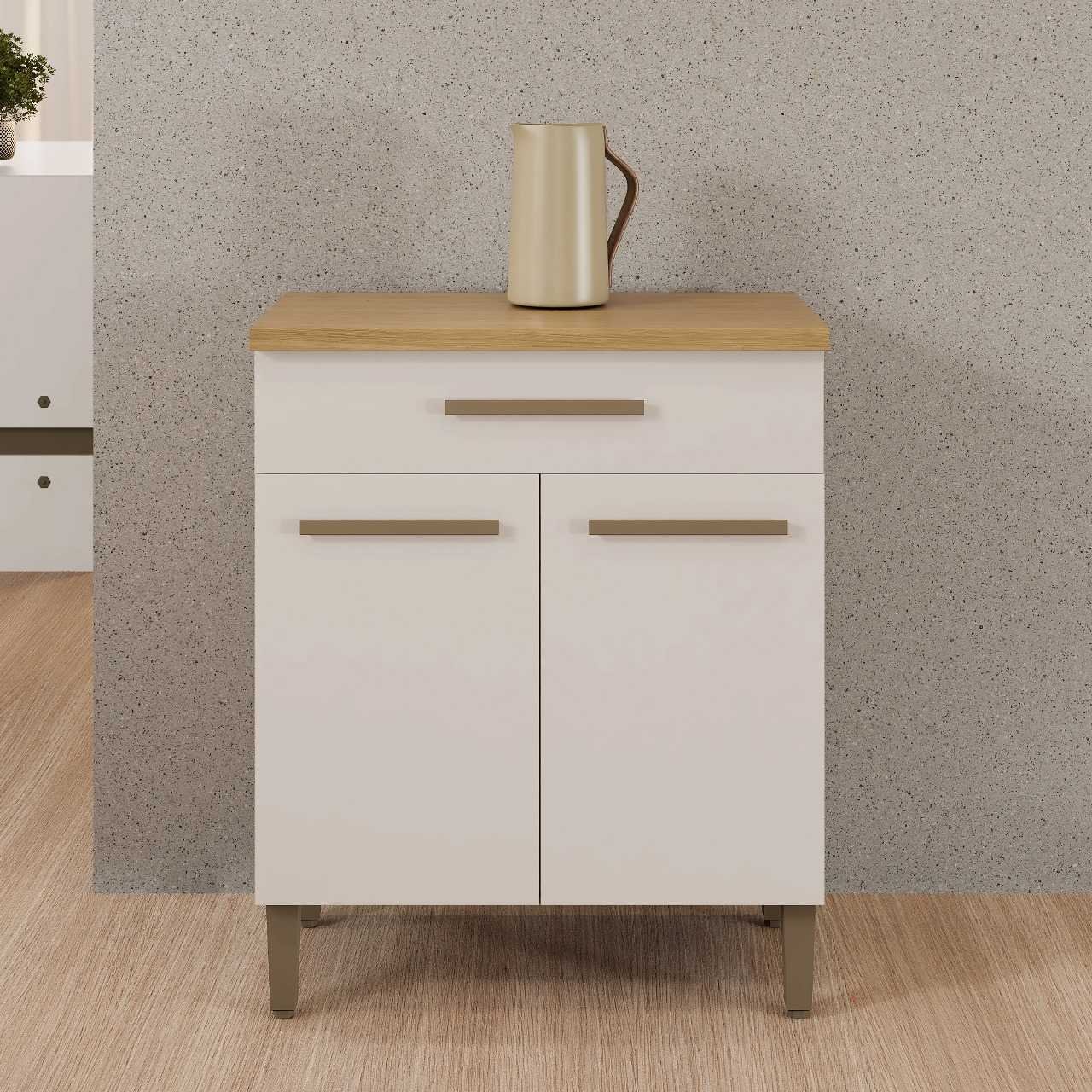 Balcão Ômega - Cinamomo/Off White - Imagem 3