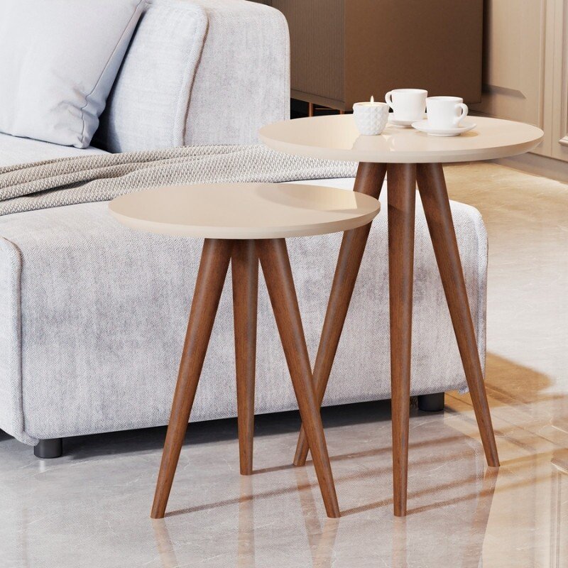 Conjunto Mesa de Apoio 8003 Luxo Perola (Off White) JB Bechara - Imagem 2