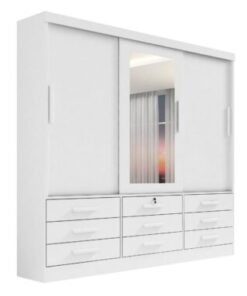 Guarda-Roupa Meridian 3 portas e 9 gavetas - Branco