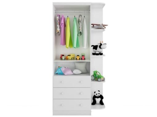 Armario Smim 2 Portas Com Prateleiras - Branco - Imagem 2