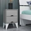 Mesa de Cabeceira Twister 2 Gavetas Tcil -  Off White