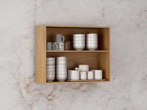 Armário Aéreo de Cozinha Salvador 0,80m - Cinamomo / Off White - Imagem 3