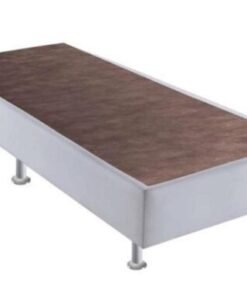Base Box Silmer Solteiro Corino Branco - 88x188x26