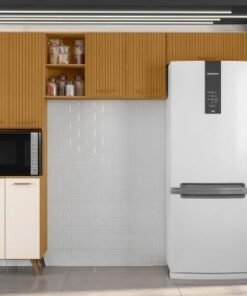 Cozinha Completa Olinda 3 peças - Freijó Ripado/Off White