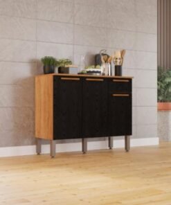 Balcão de Cozinha Madri 1,05m - Cinamomo/Preto