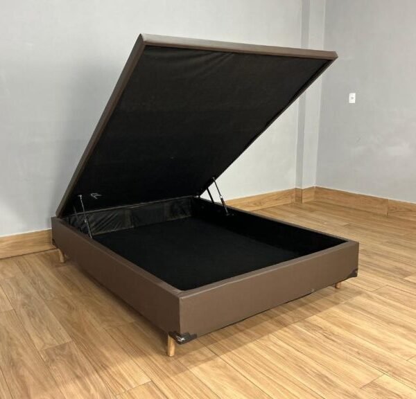 Base Baú Carioca Casal - Marrom Corino