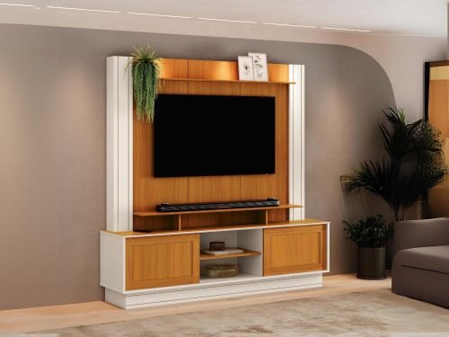 Home Átila 55" - Off White/Cedro