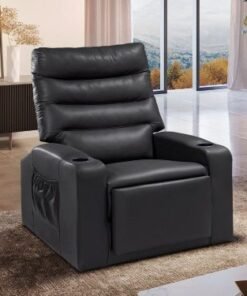 Poltrona do Papai Siena Reclinável - Preto Courino