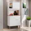 Armário Kit de Cozinha Lia 3 Portas 1 Gavetas - Branco