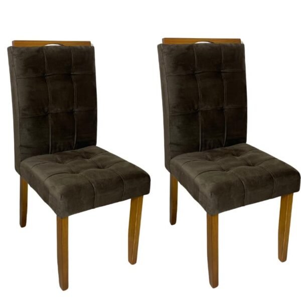 Conjunto Cadeiras Londres 2 unidades - Cinamomo/Marrom