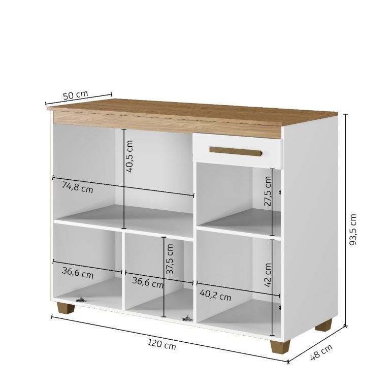 Balcão Cronus Cooktop 4 Bocas - Branco - Imagem 2