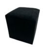 Puff quadrado - Preto Suede