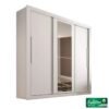 Guarda-Roupa Casal 3 Portas New Panamá c/Espelho Tóquio Branco Larg. 1.85m Sallêto