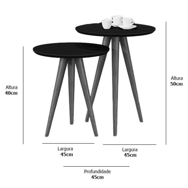 Conjunto Mesa de Apoio 8003 Luxo Perola (Off White) JB Bechara - Imagem 3