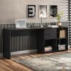 Mesa Office NT 2060 Larg. 2.00m Preto 2 Gavetas - Notável