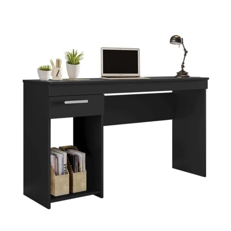 Mesa Office NT 2070 Larg. 1.08m Preto 1 Gaveta - Notável - Imagem 3