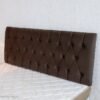 Painel Cabeceira Box Casal 1.40 Lavínia Veludo Marrom