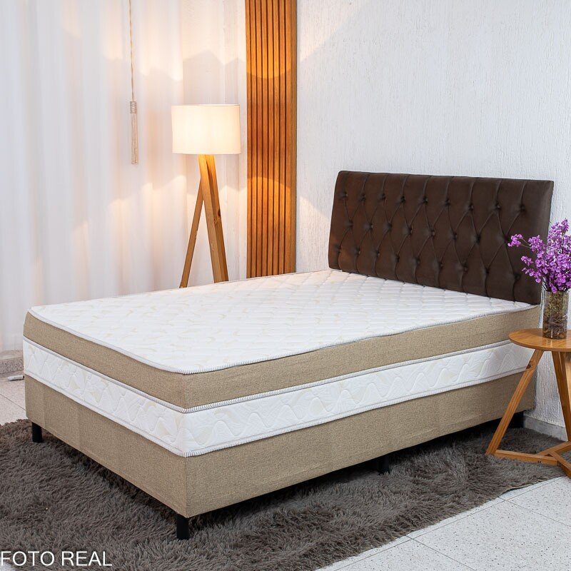 Painel Cabeceira Box Casal 1.40 Lavínia Veludo Marrom - Imagem 2