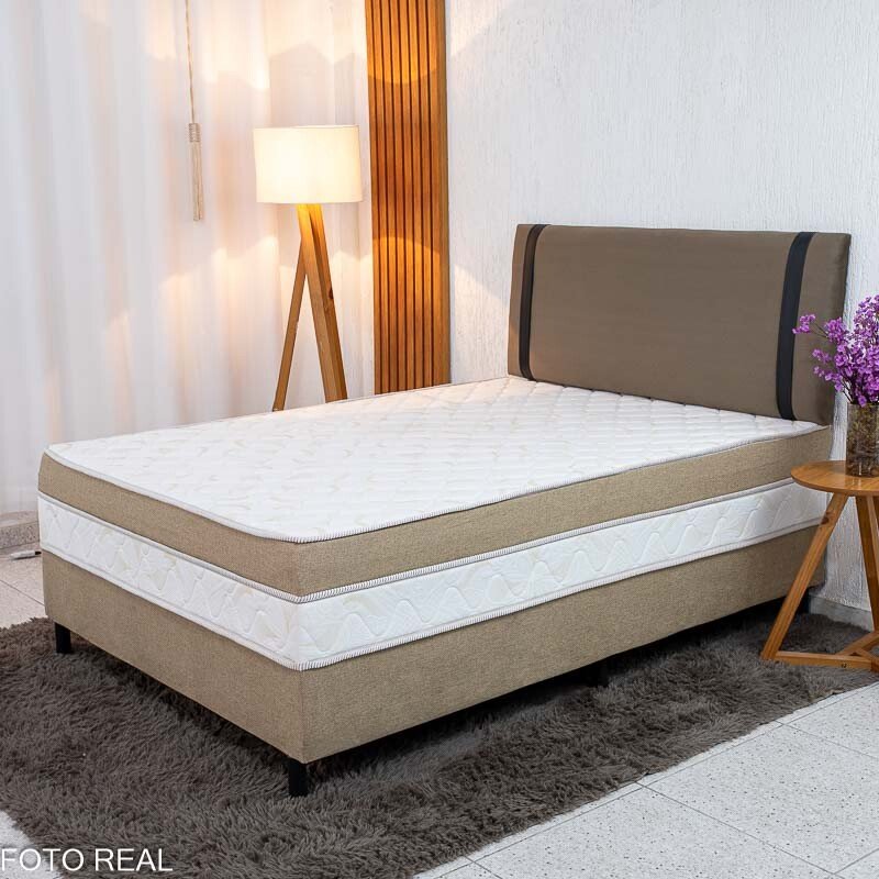 Painel Cabeceira Box Casal 1.40 Leticia Veludo Marrom - Imagem 2