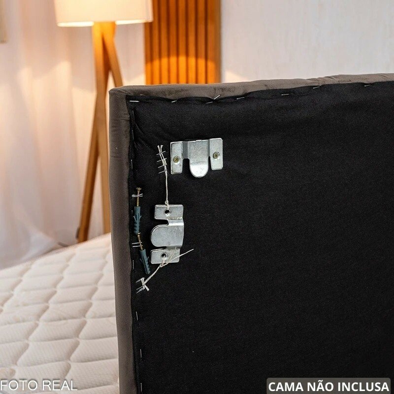 Painel Cabeceira Box Casal 1.40 Roma Korino Marrom - Imagem 4