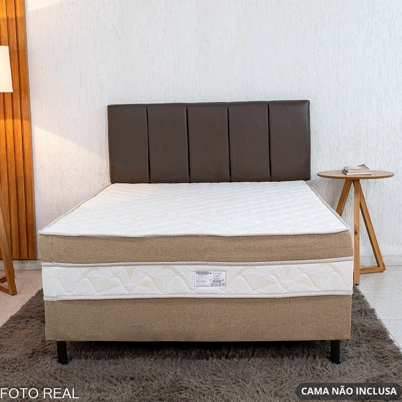 Painel Cabeceira Box Casal 1.40 Roma Korino Marrom - Imagem 3