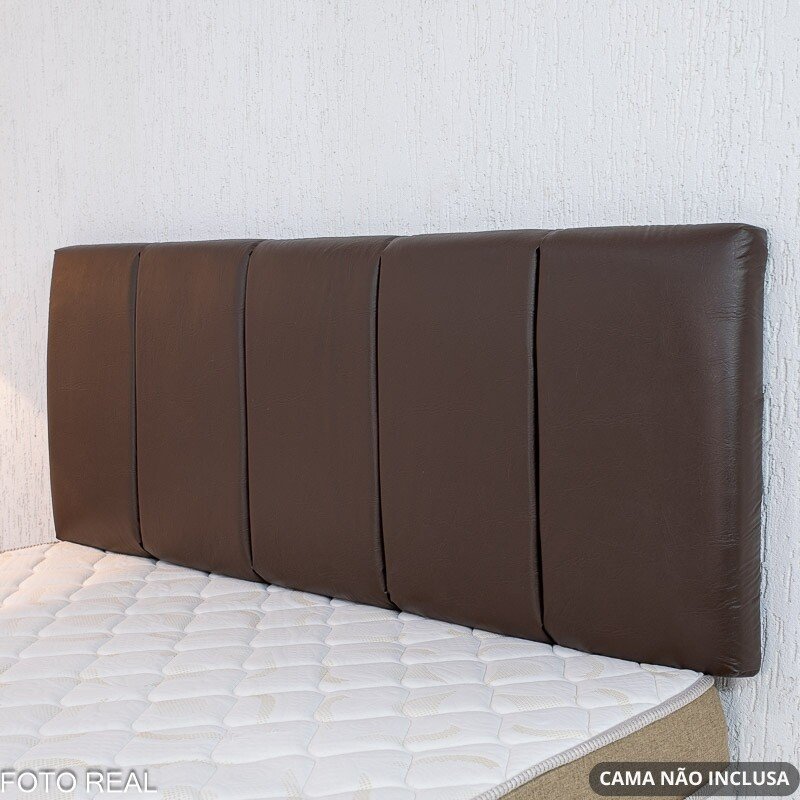 Painel Cabeceira Box Casal 1.40 Roma Korino Marrom