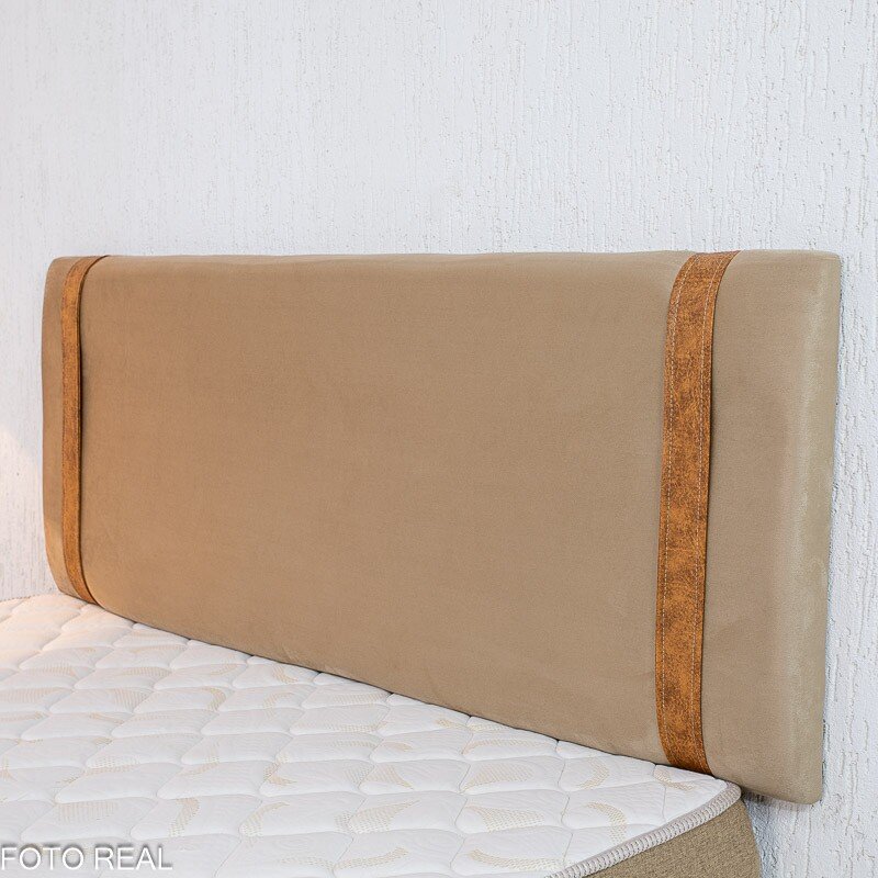 Cama Box Casal Sonho Bom Premium Ortopédica D33 138x188x62 - Nosso Sonho + Painel Cabeceira Leticia Veludo Bege | Suporta até 250kg - Imagem 2