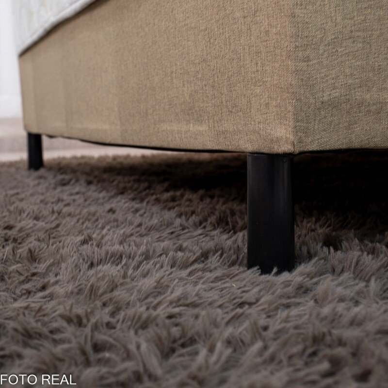 Cama Box Casal Sonho Bom Premium Ortopédica D33 138x188x62 - Nosso Sonho + Painel Cabeceira Roma Veludo Bege | Suporta até 250kg - Imagem 5