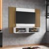 Painel Navi Larg. 1.20m  Branco Ripado para TV até 47" - Bechara