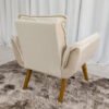 Poltrona Pérola Veludo Bege