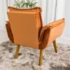 Poltrona Pérola Veludo Terracota