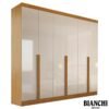 Roupeiro Alvorada 6 Portas larg. 2.70m 100% MDF Nature/Off - Bianchi