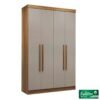 Roupeiro Solteiro Recife Cinamomo/Off 4 Portas 2 Gavetas Larg. 1.21m - Sallêto