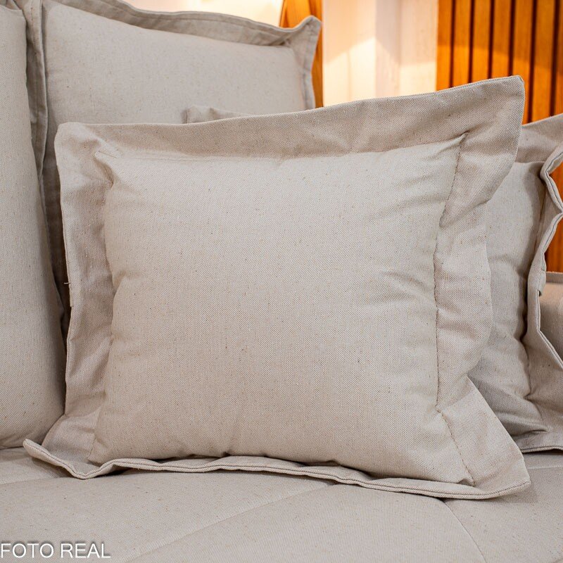 Sofá 3 lugares Vican Larg. 2.00m Linho Bege 5044 Detalhe 05 - Molas Bonnel - Imagem 9