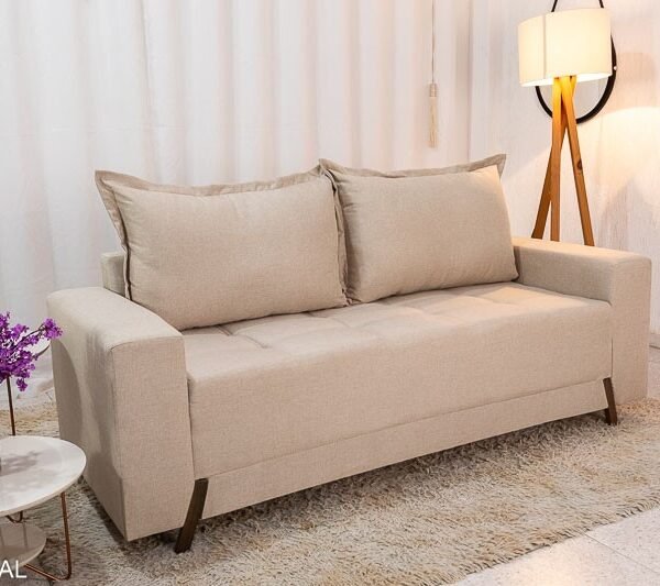 Sofá 3 lugares 8100 2.00m Linho Bege 24