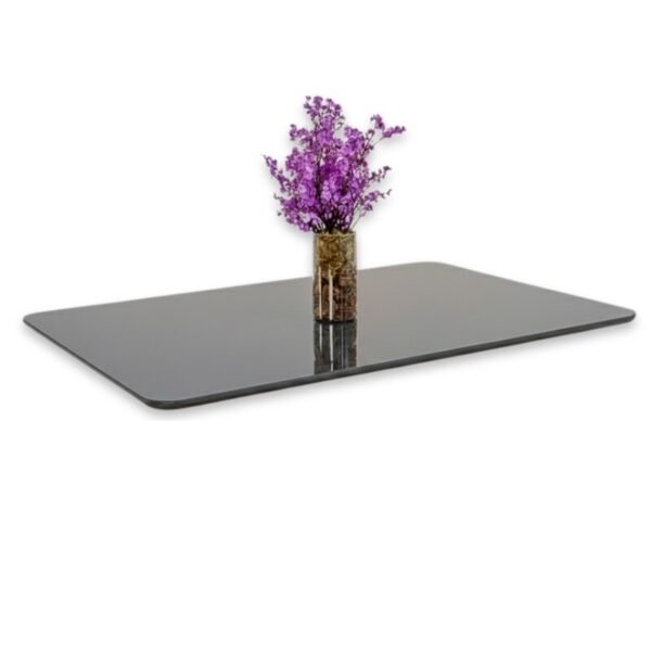 Tampo Mesa Pedro Vidro Grafite 120x80 - Art Assentos